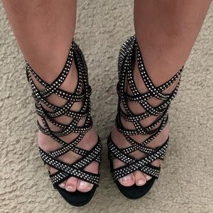 Sexy Night Out Strappy Rhinestone Heels (FREE GIFT)